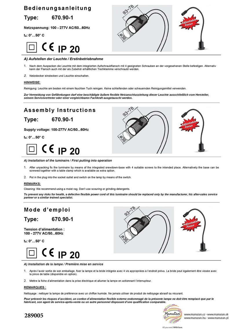 Manutan 670.90-1 Assembly instructions