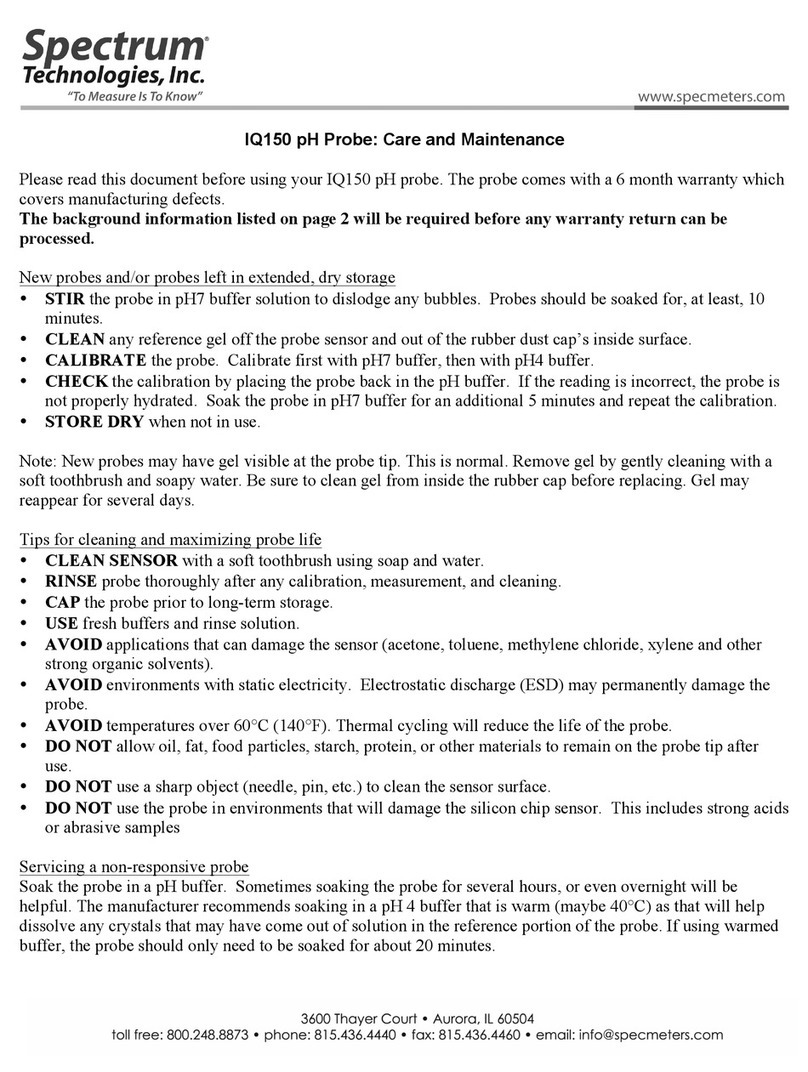Spectrum Technologies IQ150 Care and maintenance