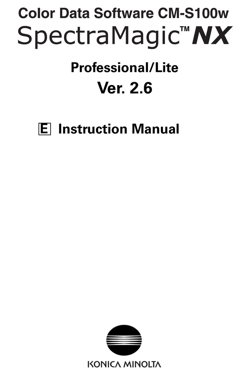 Konica Minolta SPECTRAMAGIC NX - User manual