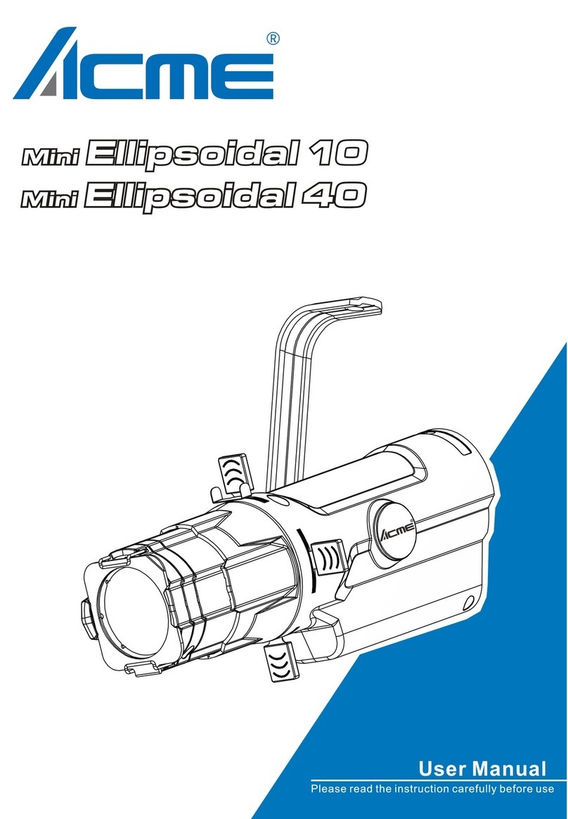 ACME MINI ELLIPSOIDAL 10 user manual