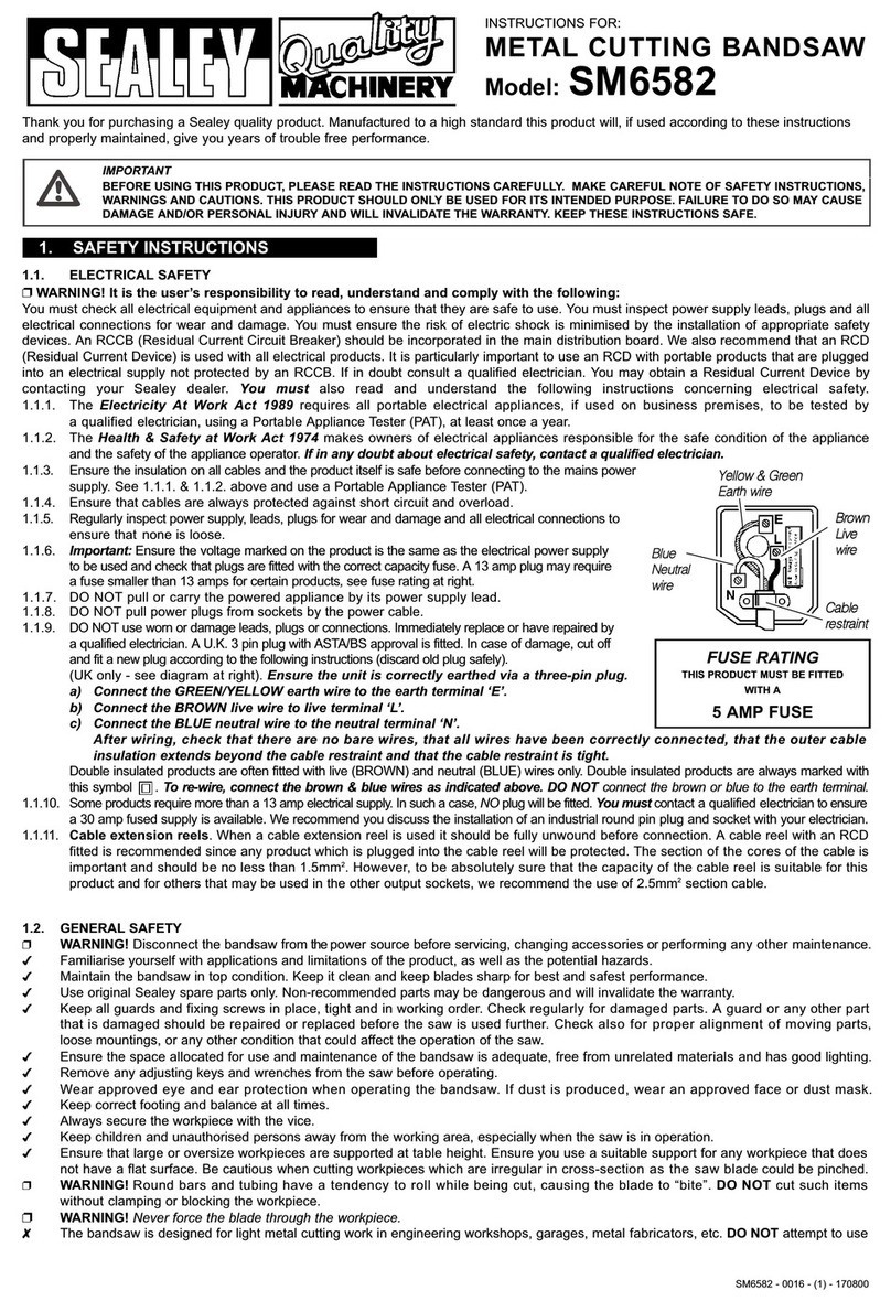 Sealey SM6582 User manual