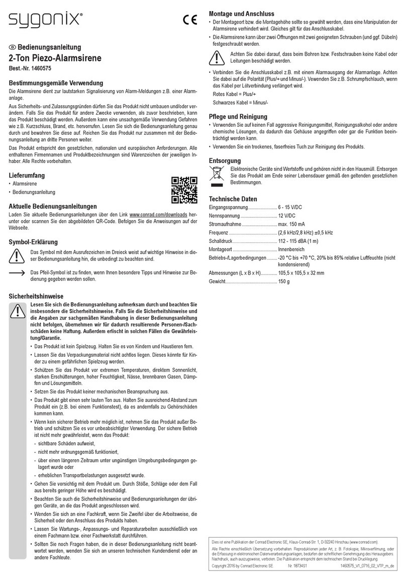 Sygonix 1460575 User manual Sygonix 1460575 User manual