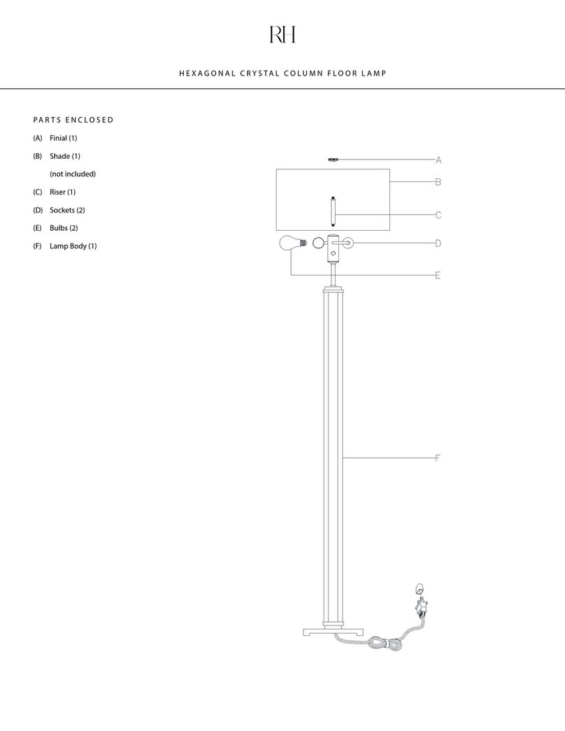 RH HEXAGONAL CRYSTAL COLUMN FLOOR LAMP User manual RH HEXAGONAL CRYSTAL COLUMN FLOOR LAMP User manual