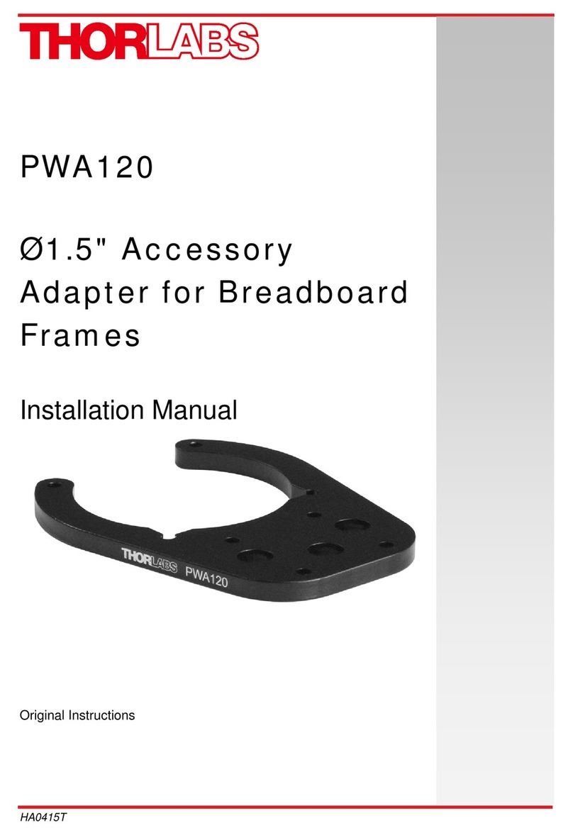 THORLABS PWA120 User manual