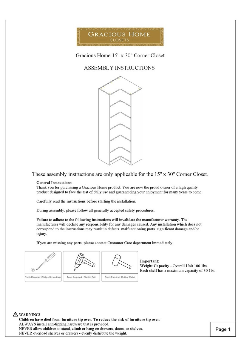 Gracious Home GH3015CR-WH Assembly instructions