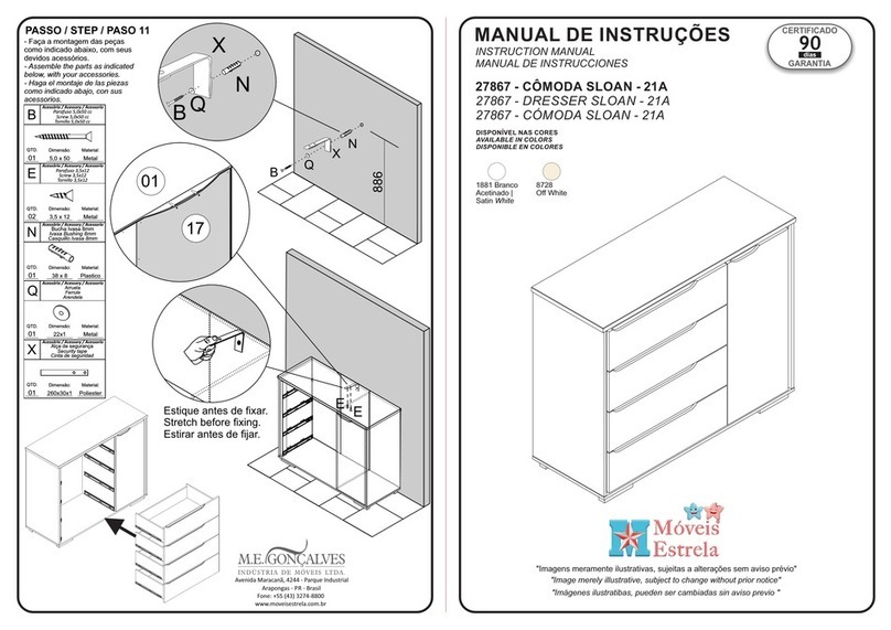 Moveis Estrela 27867 instruction manual