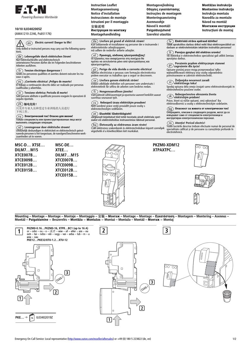 Eaton MSC-D XTSE Series Manual