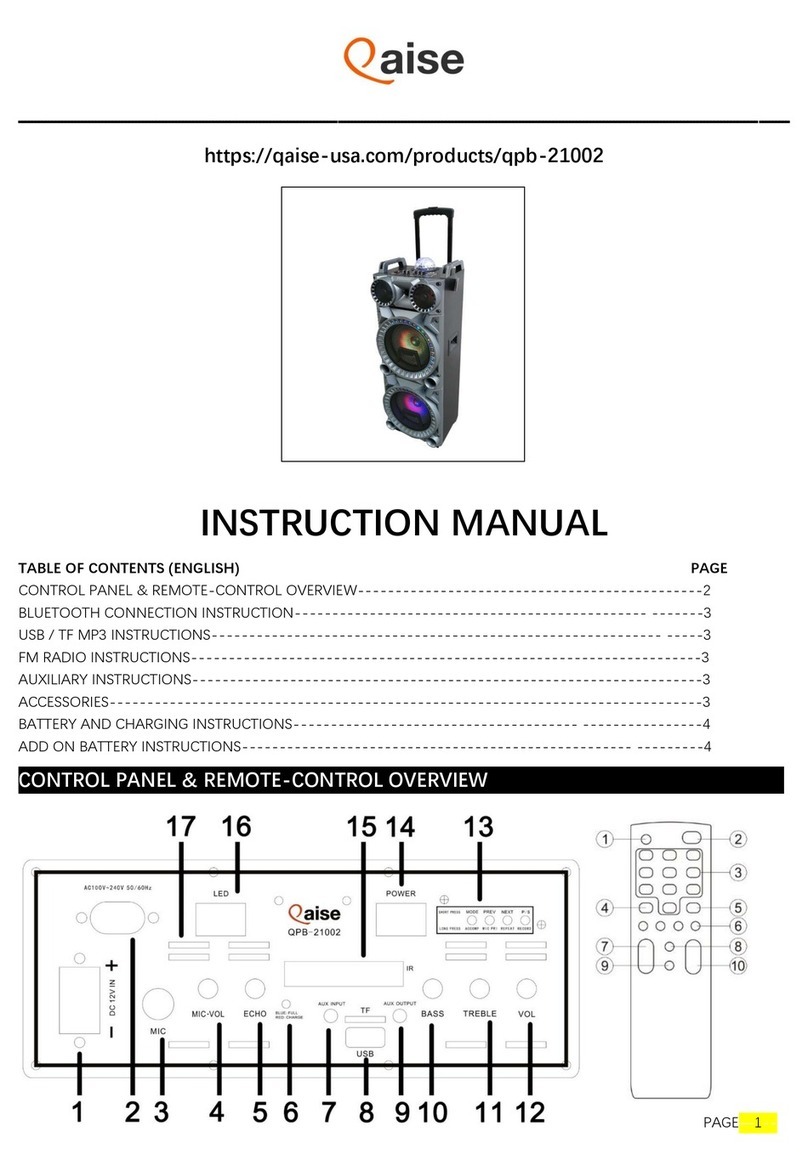 Qaise QPB-21002 instruction manual
