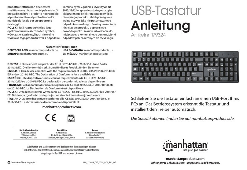Manhattan 179324 User manual Manhattan 179324 User manual