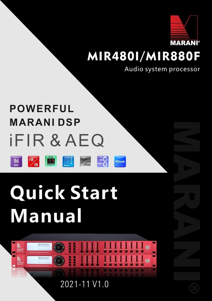 Marani MIR480I Quick start manual