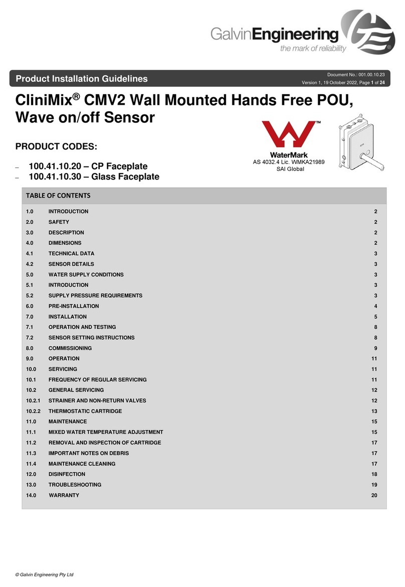Galvin Engineering CliniMix CMV2 Product installation guideline