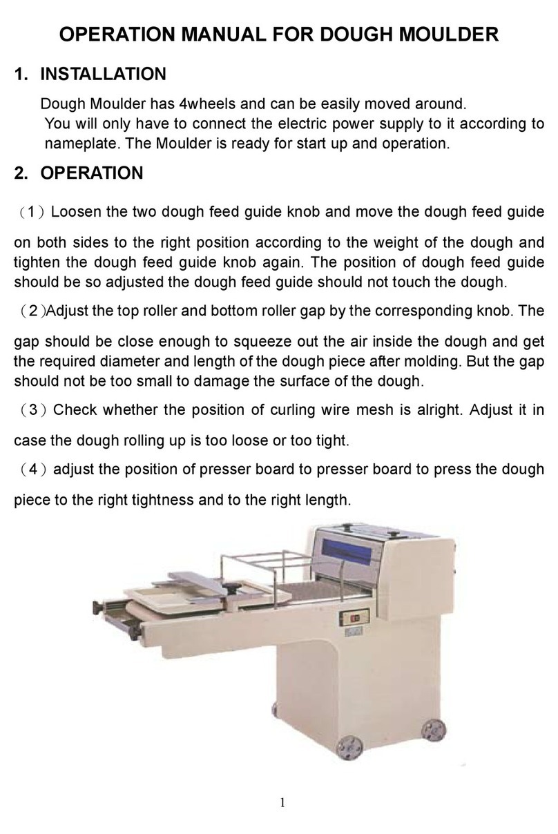 Bake Max DOUGH MOULDER Operation manual