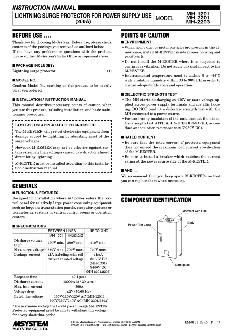 M-system MH-1201 instruction manual