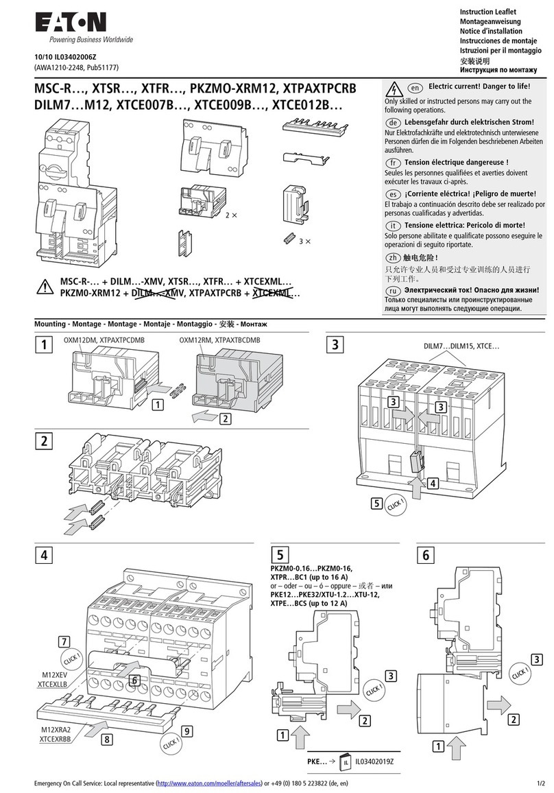 Eaton MSC-R Series Instruction leaflet