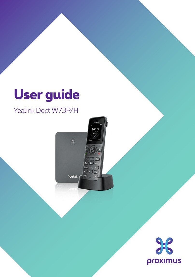 Proximus Yealink Dect W73P/H user guide