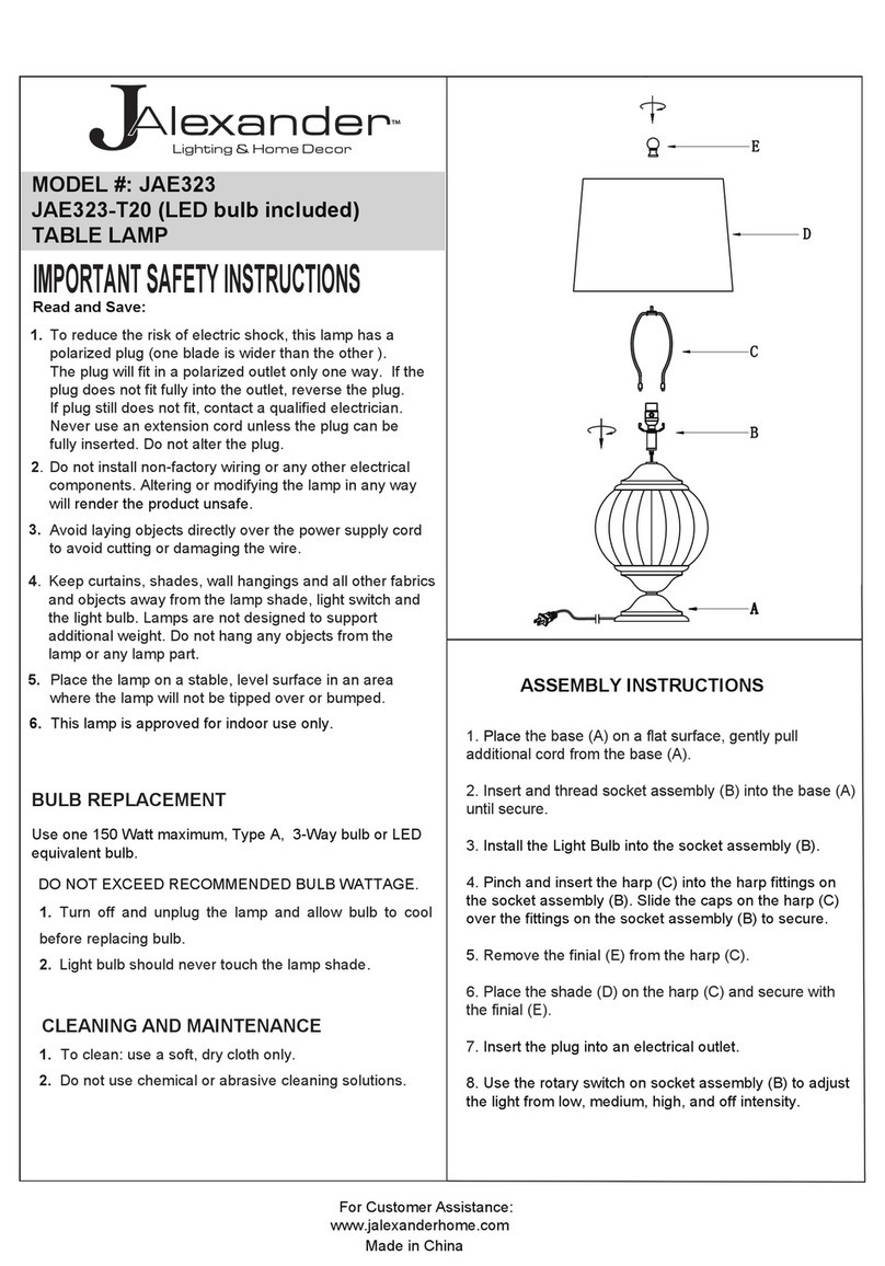JALEXANDER JAE323 User manual