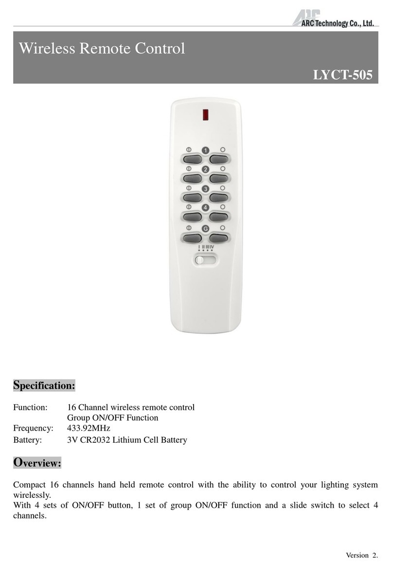 ARC LYCT-505 User manual