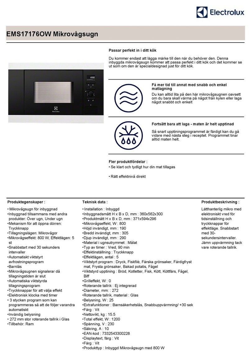 Electrolux EMS17176O User manual
