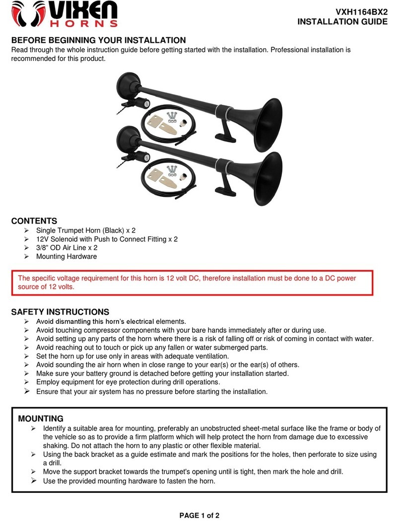 Vixen Horns VXH1164BX2 installation guide