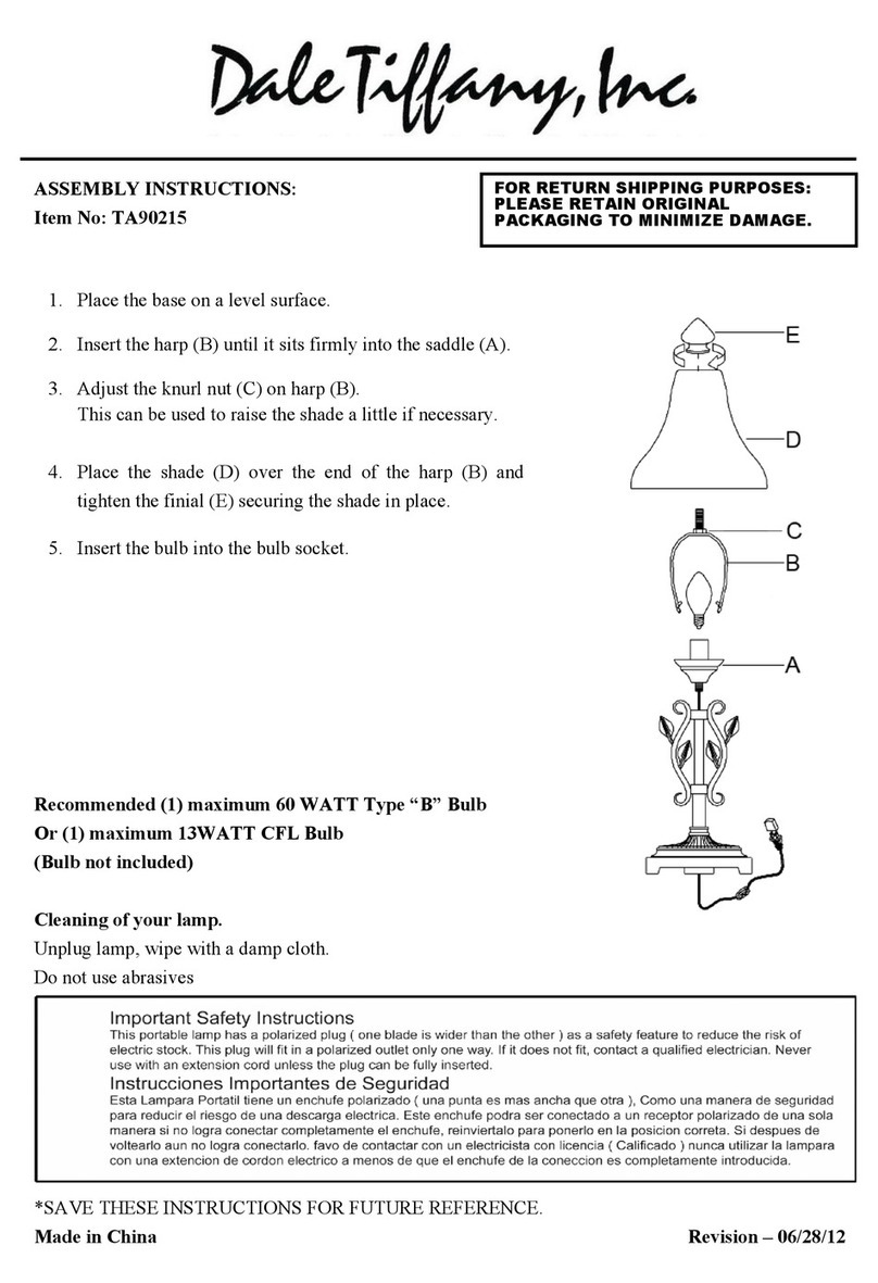 Dale Tiffany TA90215 Assembly instructions
