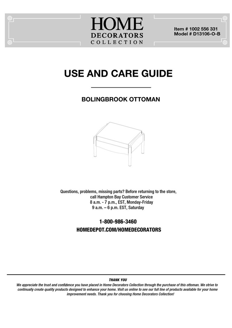 Home Decorators Collection BOLINGBROOK D13106-O-B Use and care guide Home Decorators Collection BOLINGBROOK D13106-O-B Use and care guide