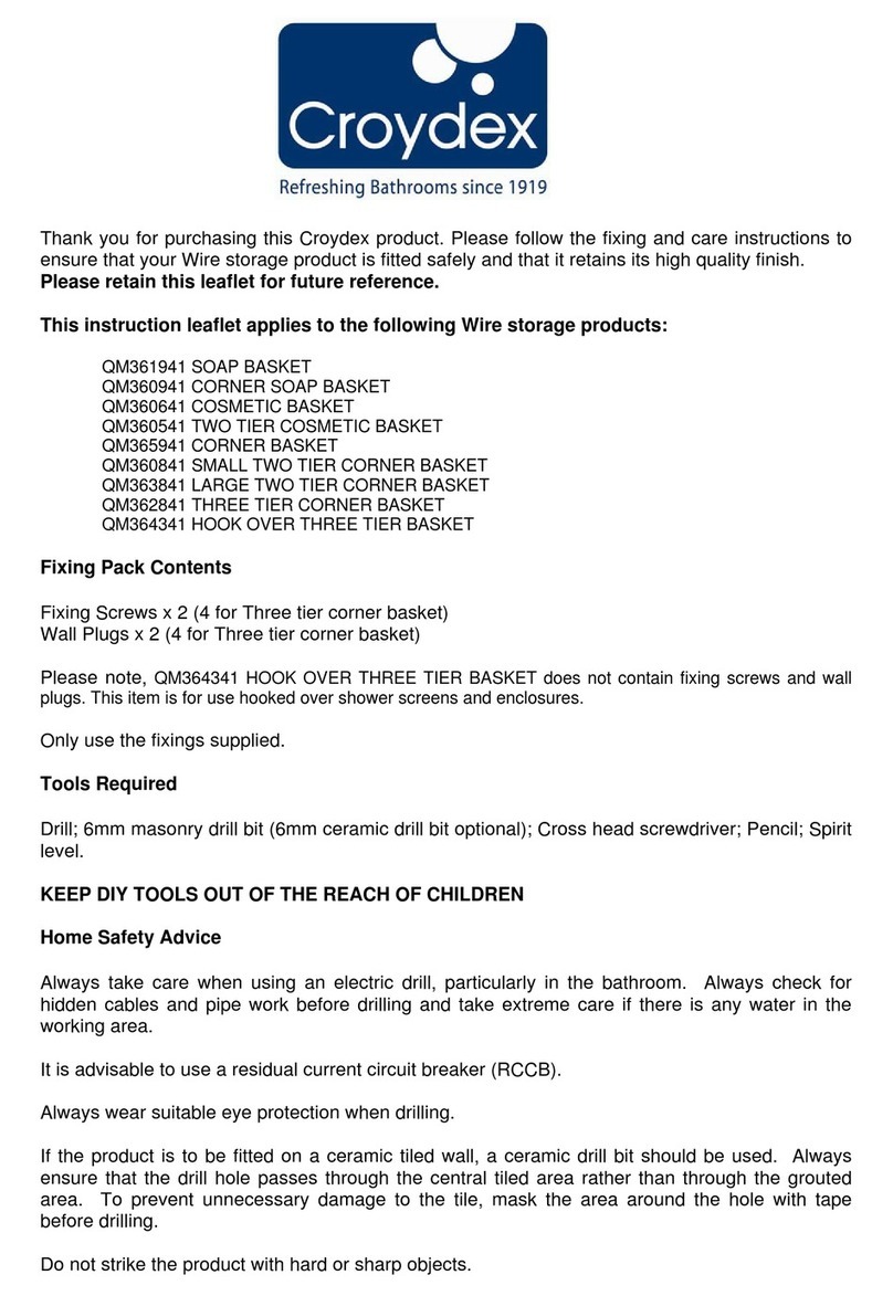 Croydex QM361941 User manual Croydex QM361941 User manual