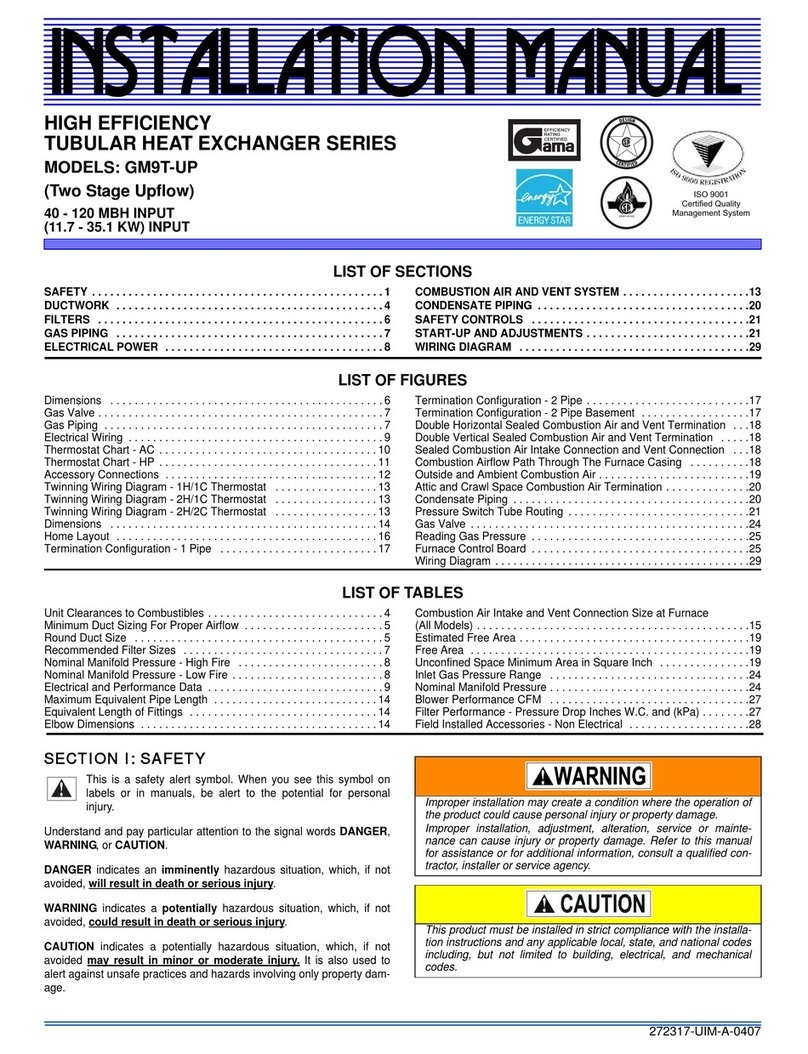 Unitary products group GM9T-UP installation manual Unitary products group GM9T-UP installation manual