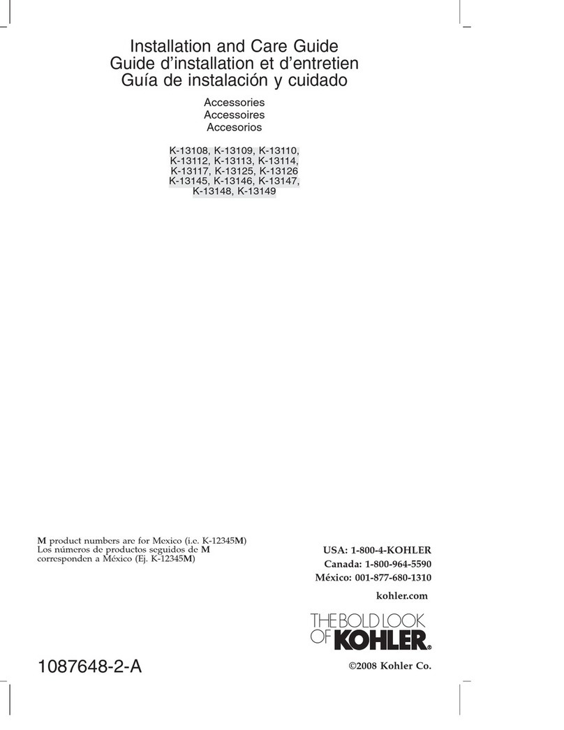 Kohler K-13108 Assembly instructions
