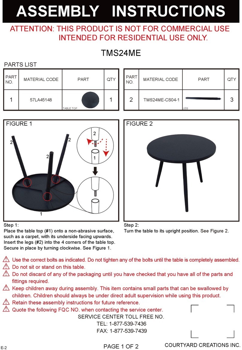 Courtyard Creations TMS24ME Assembly instructions Courtyard Creations TMS24ME Assembly instructions