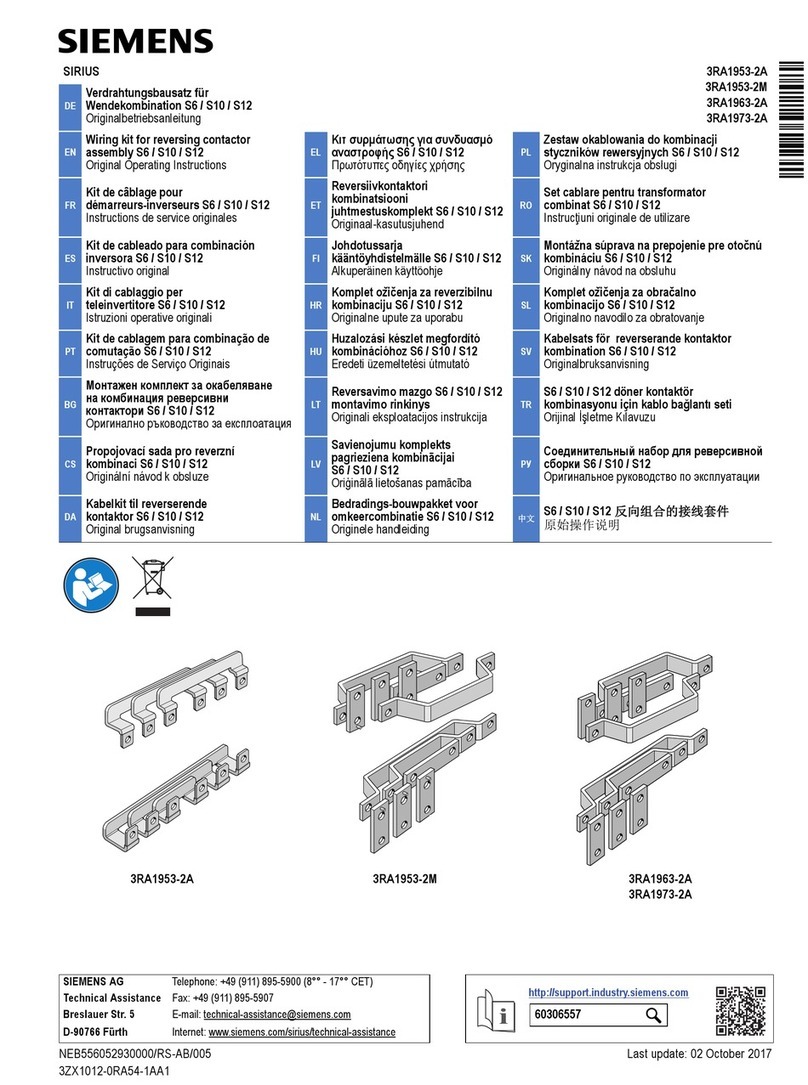 Siemens SIRIUS 3RA1953-2A User manual