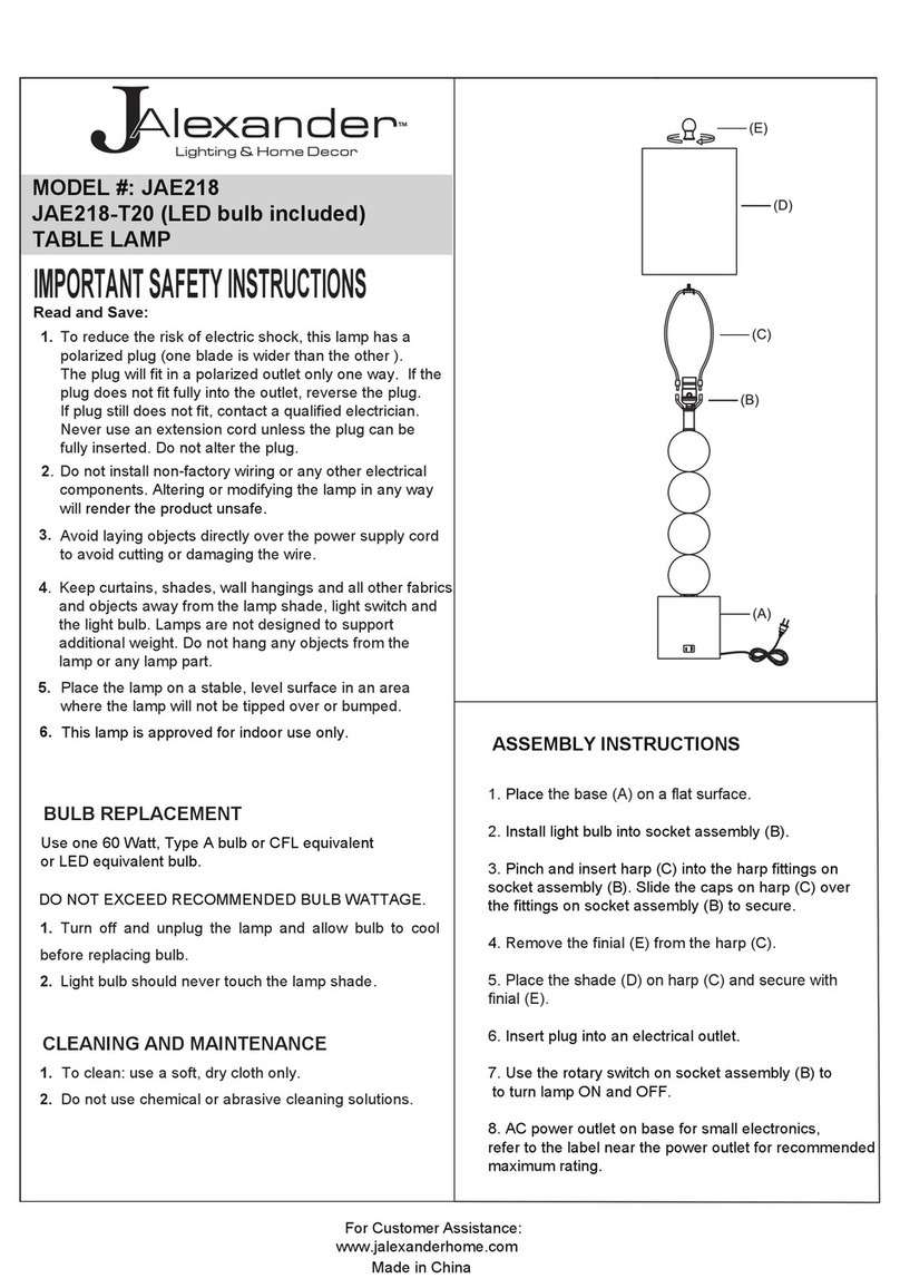 Alexander JAE218 Assembly instructions
