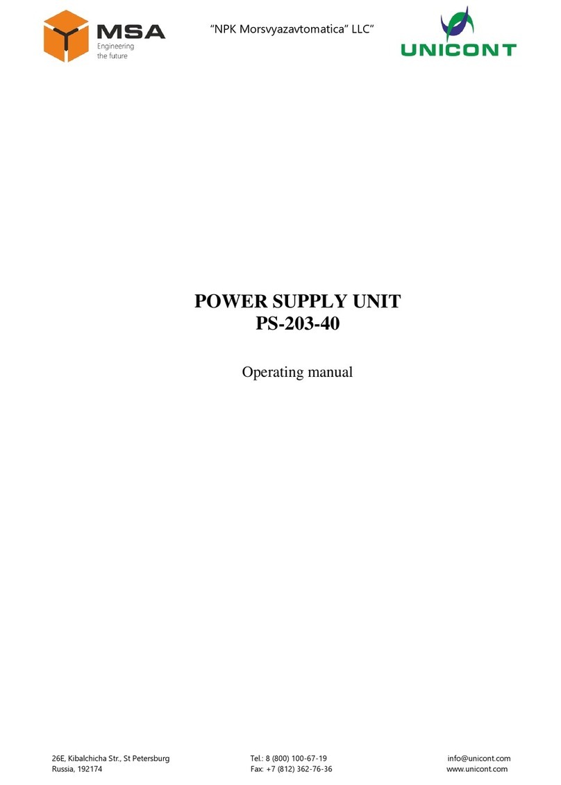 MSA UNICONT PS-203-40 operating manual