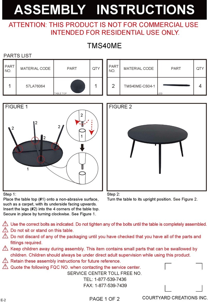Courtyard Creations TMS40ME Assembly instructions Courtyard Creations TMS40ME Assembly instructions