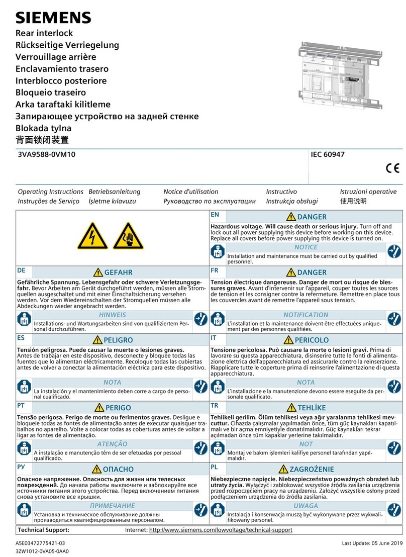 Siemens 3VA9588-0VM10 User manual