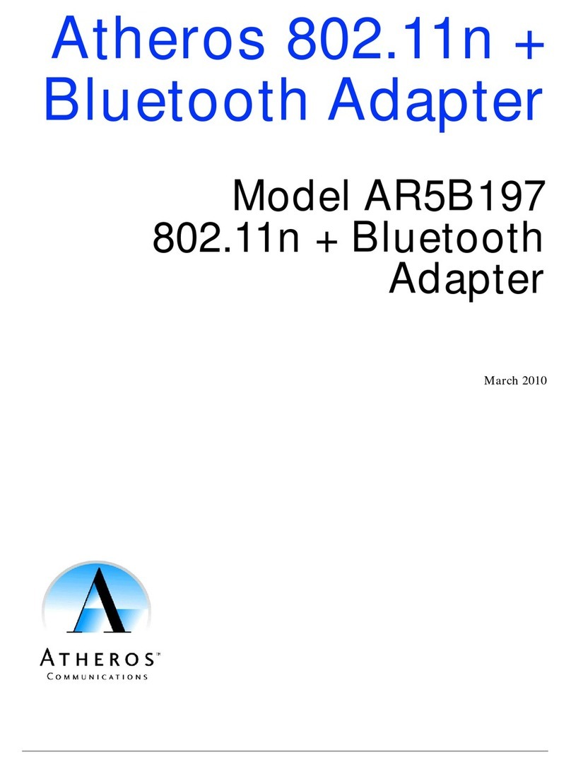 Atheros AR5B197 User manual