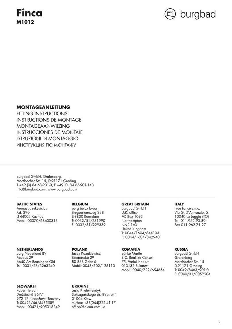 burgbad Finca M1012 User manual