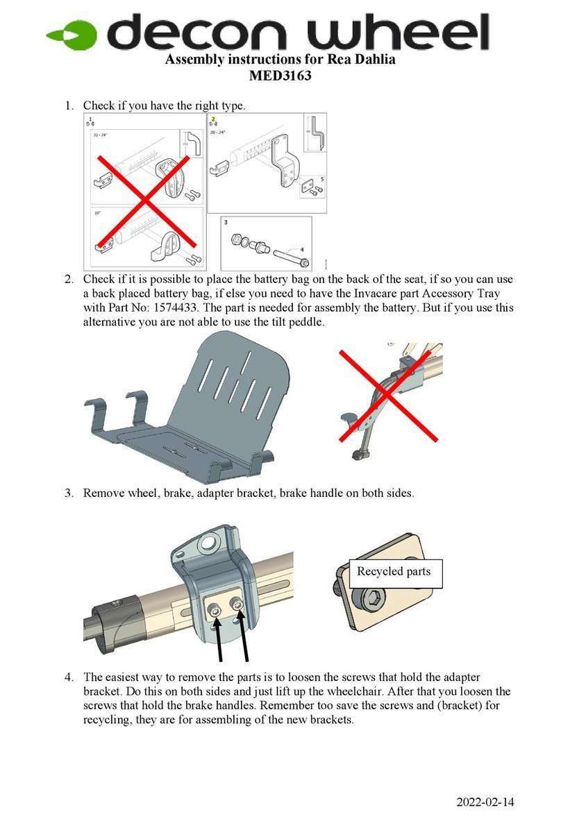 Decon wheel MED3163 User manual Decon wheel MED3163 User manual