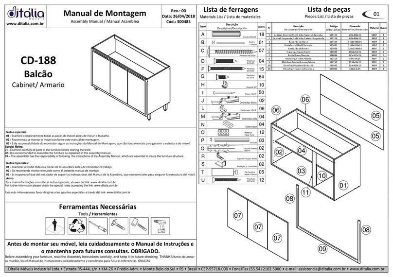 DITALIA CD-188 Assembly manual