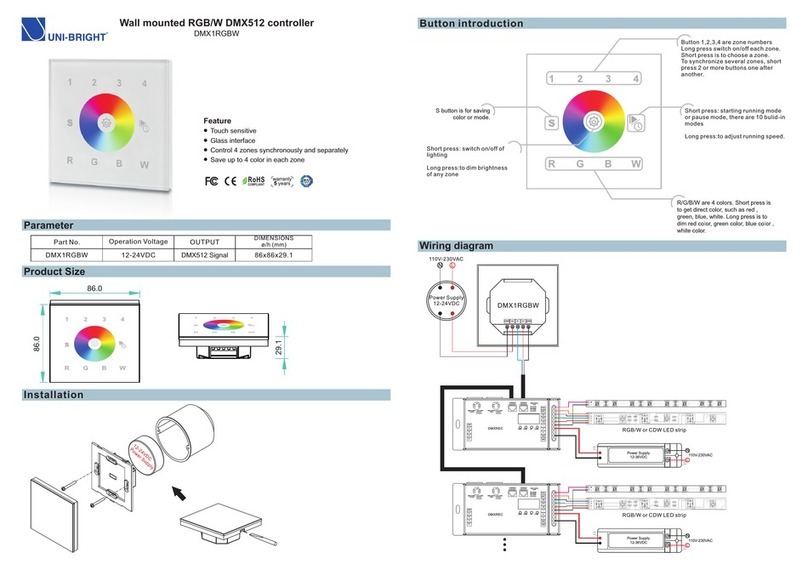 Unibright DMX1RGBW User manual
