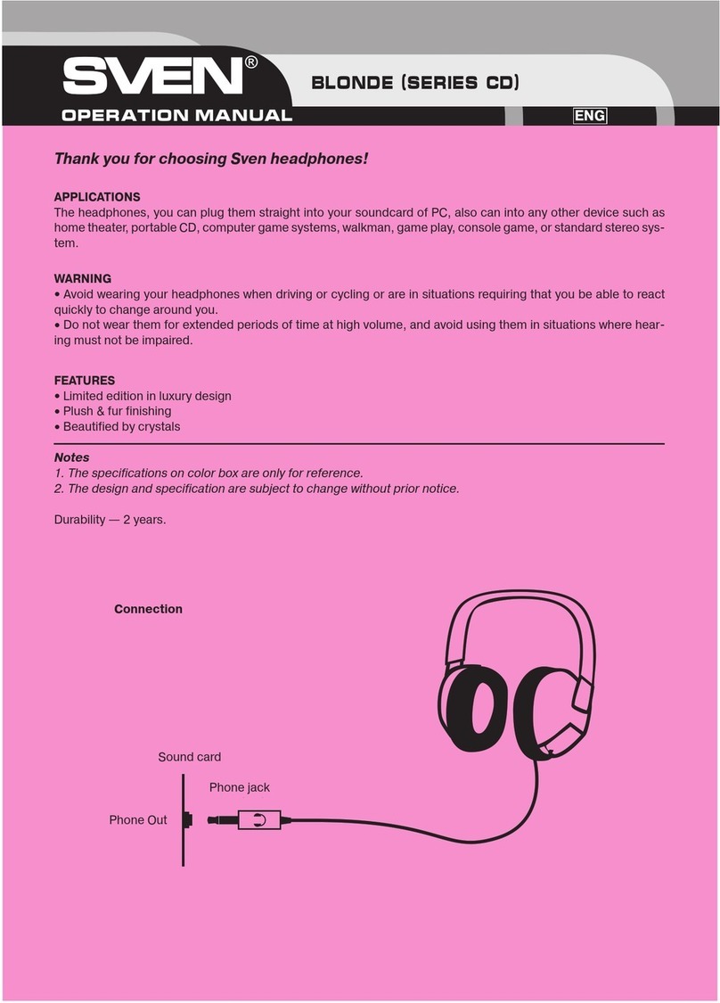 Sven BLONDE Operation manual