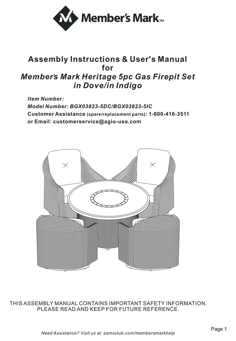 Members Mark BGX03823-5DC Assembly instructions & user manual Members Mark BGX03823-5DC Assembly instructions & user manual