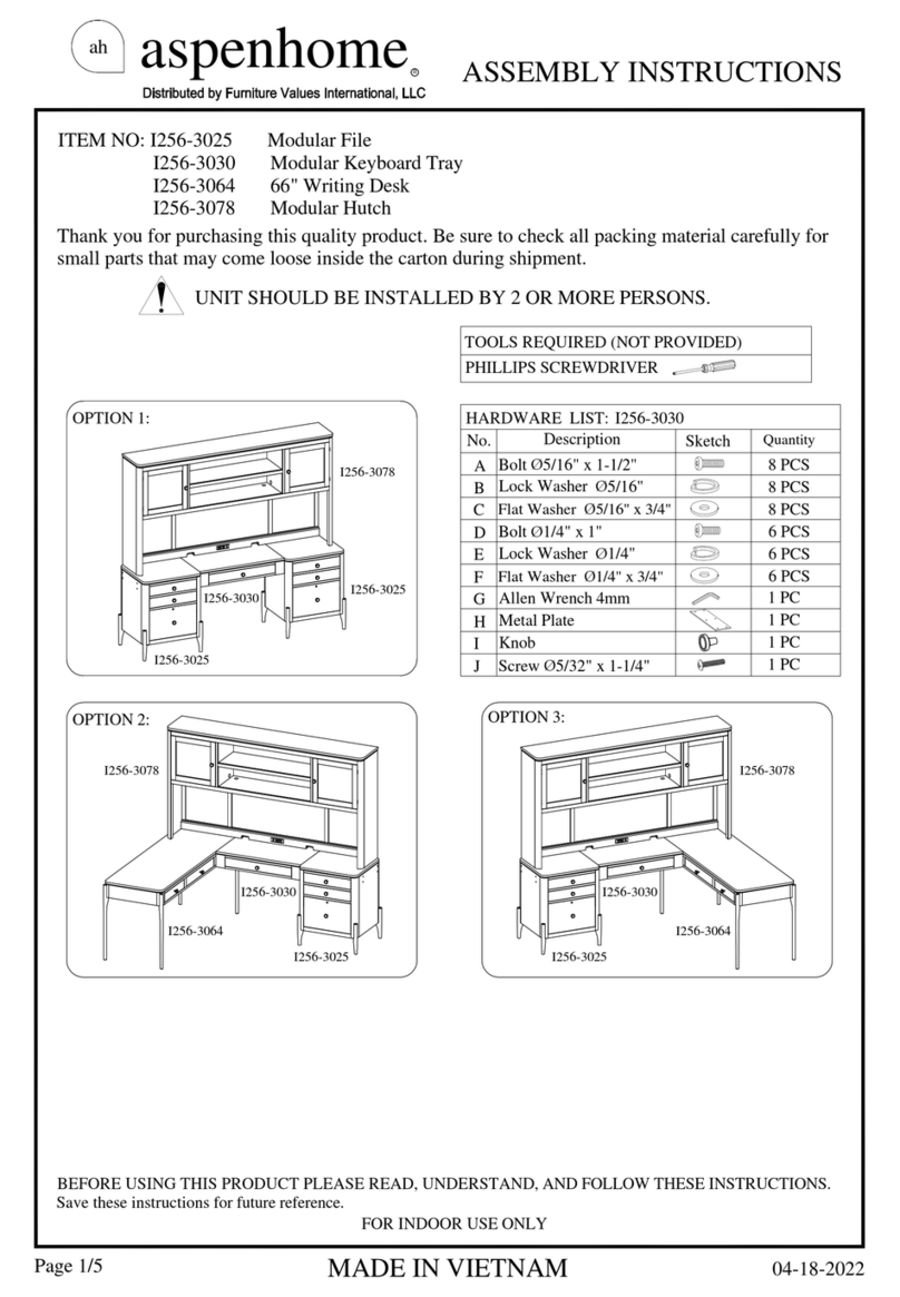 aspenhome I256-3025 User manual