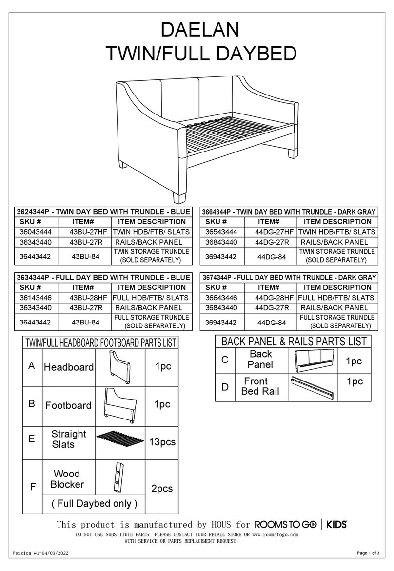 ROOMS TO GO KIDS DAELAN 3624344P User manual ROOMS TO GO KIDS DAELAN 3624344P User manual