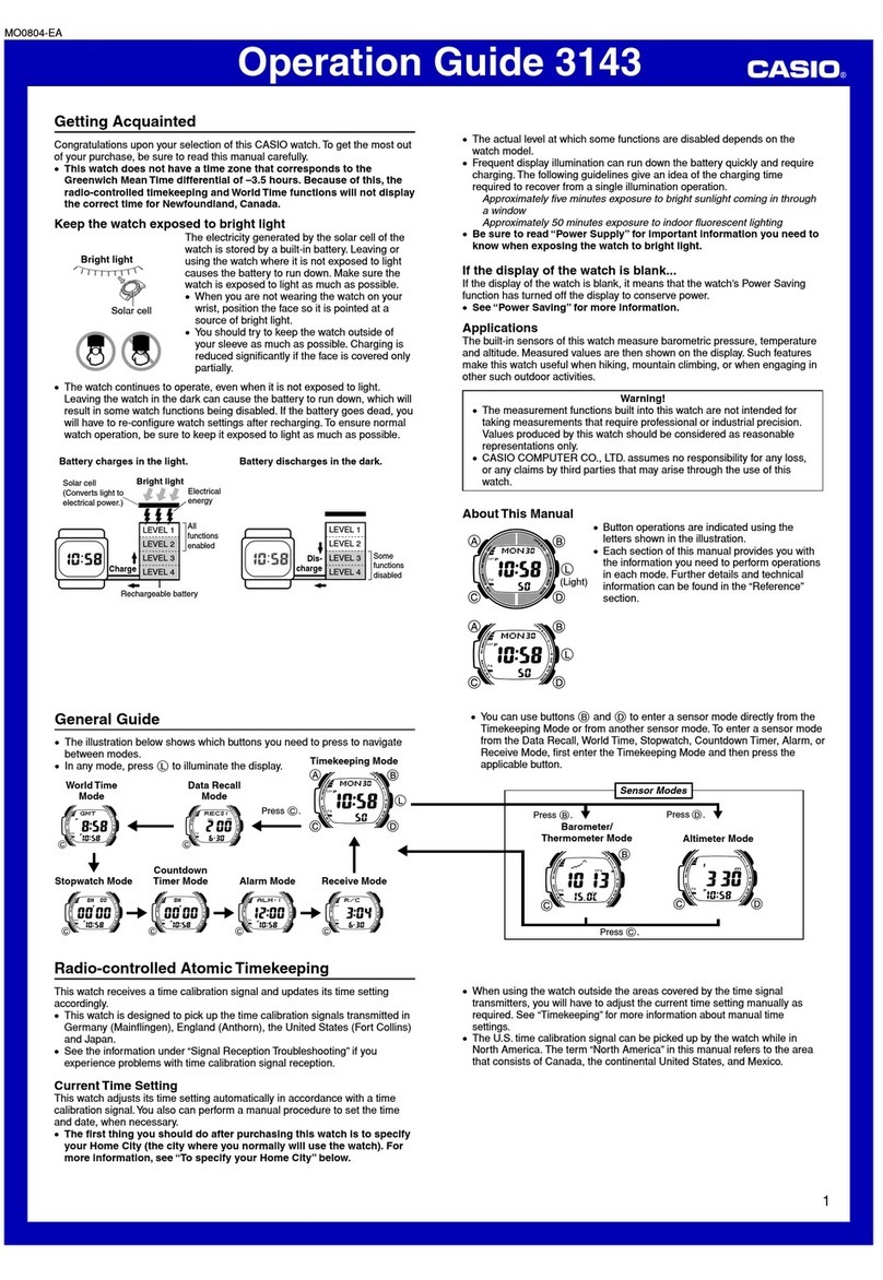 Casio 3143 User manual