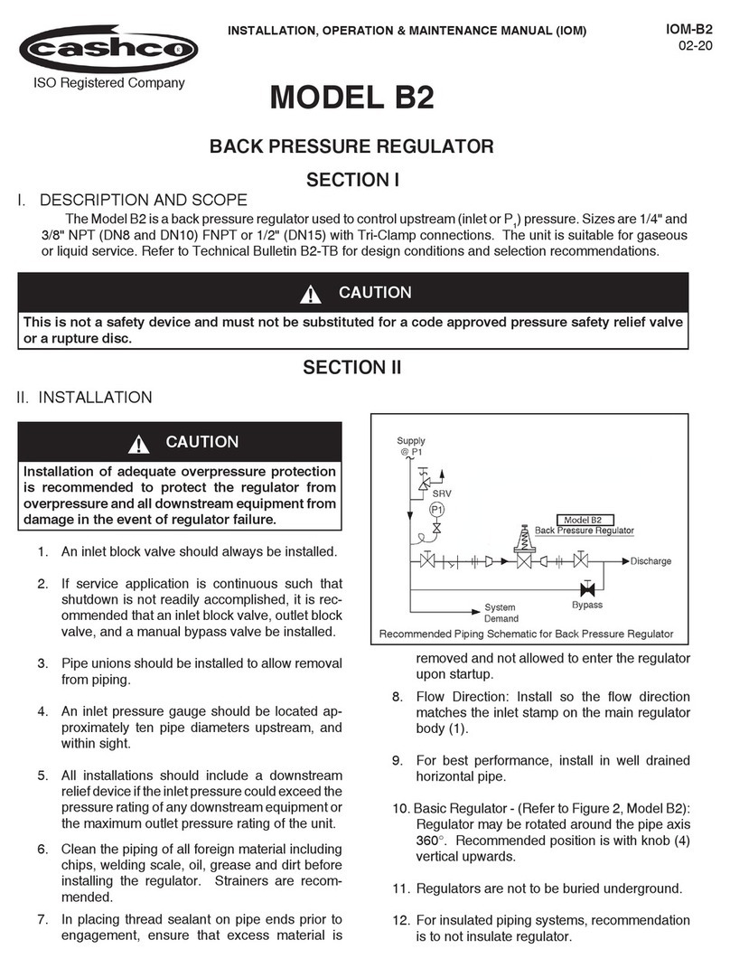 cashco B2 Installation, operation & maintenance manual