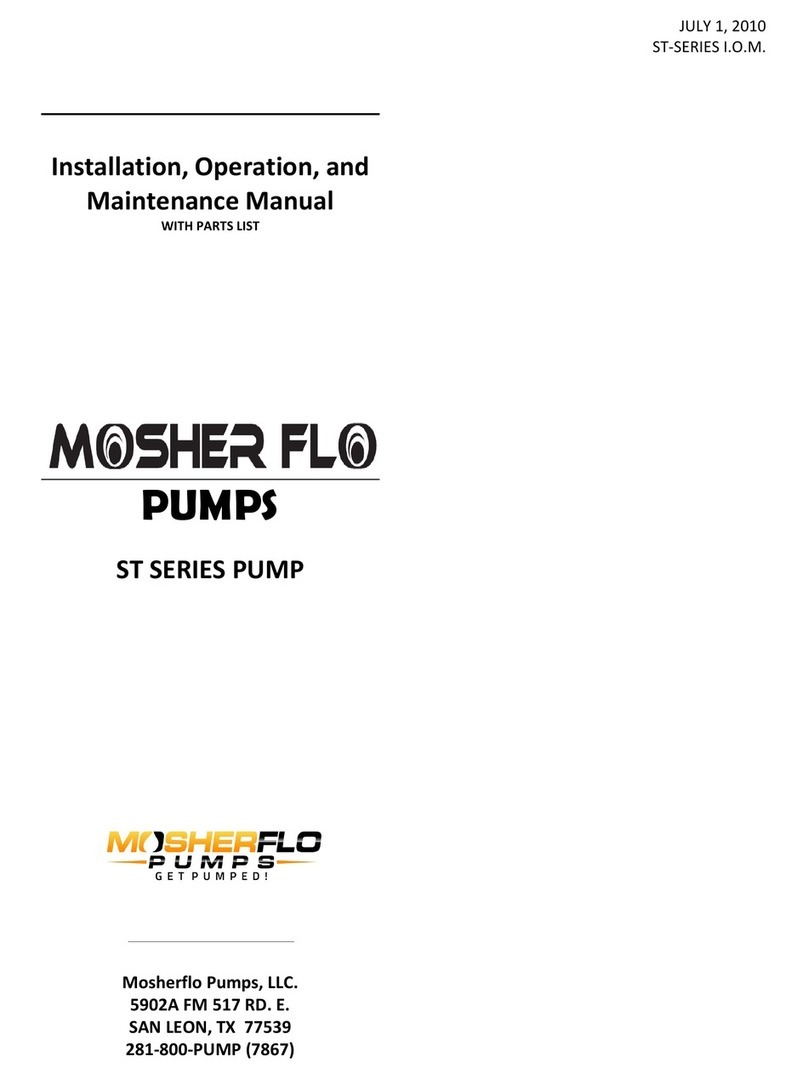 Mosherflo ST Series Installation, operation and maintenance manual Mosherflo ST Series Installation, operation and maintenance manual