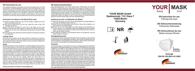 YOUR MASK YOU--M2 Instructions for use