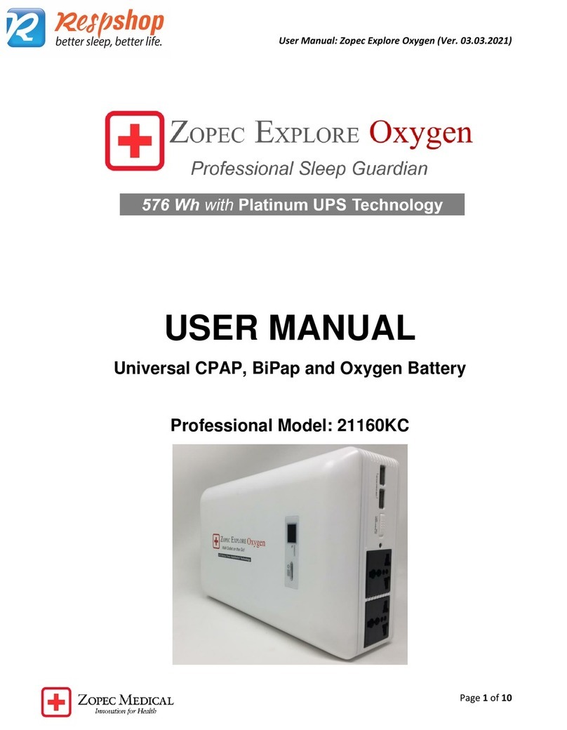 Zopec Medical Explore Oxygen user manual