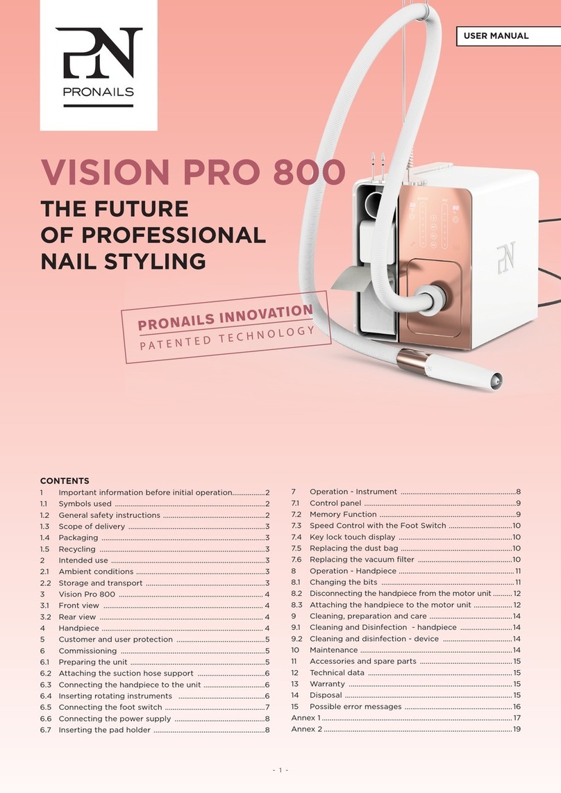 PRONAILS VISION PRO 800 user manual