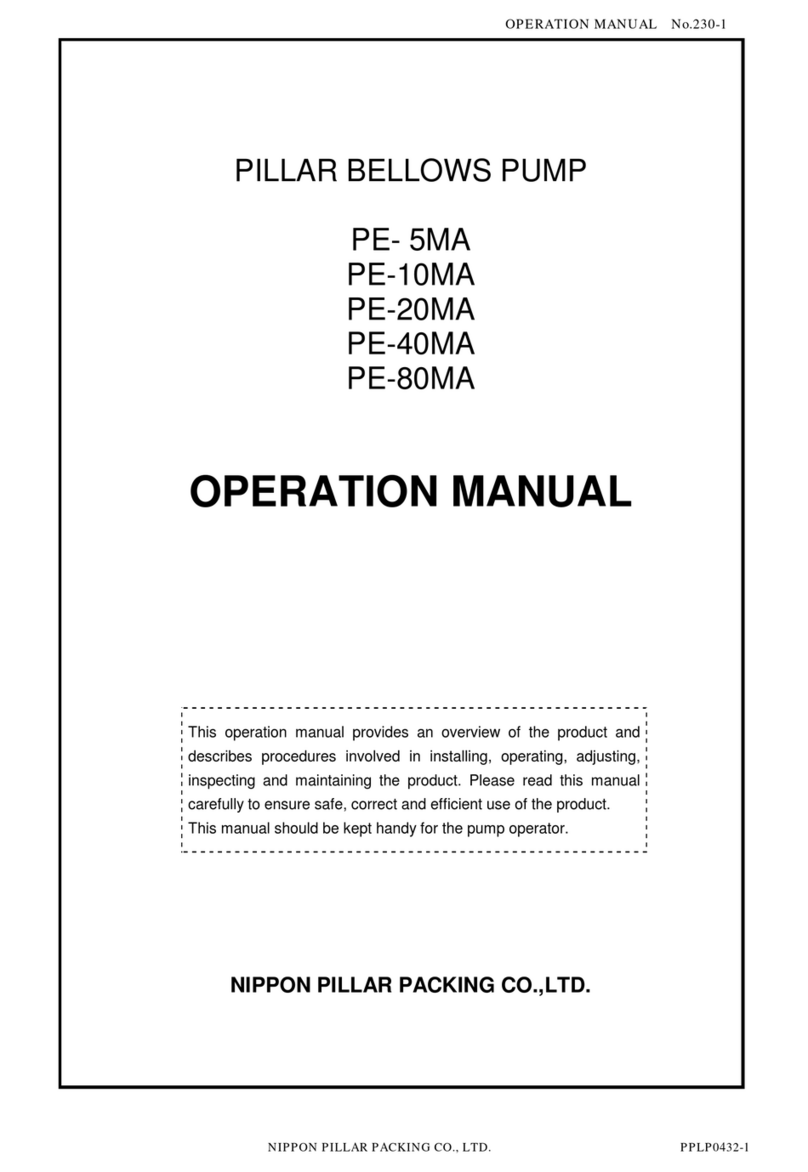NIPPON PILLAR PACKING PE-5MA Operation manual NIPPON PILLAR PACKING PE-5MA Operation manual